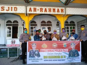 Peringati HUT Bhayangkara, Polres Palu Bagi Sembako