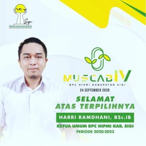 HIPMI Sigi Gelar Muscab IV, Harri Ramdhani Terpilih Secara Aklamasi Periode 2020-2023