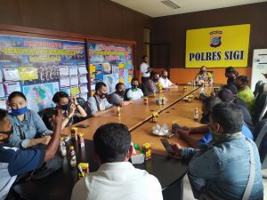 Kapolres Yoga Gelar Coffee Morning Bersama Wartawan Sigi
