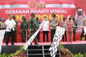 Panglima TNI Dan Kapolri Lepas Baksos TNI Polri Peduli Covid-19 di Sulteng
