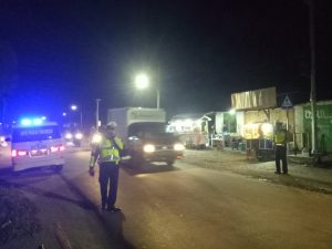 Cegah Pelanggaran Lalin Dan Penyebaran Covid, Satlantas Polres Sigi Giat Patroli Malam