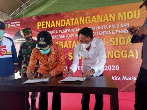 Pemkot Palu Dan Pemkab Sigi, Teken MoU Nota Kesepahaman Pembangunan Jembatan Palu – Sigi Tinggede