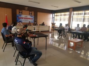 Percepat Penanganan Covid Dan Pelaksanaan Vaksinasi, Kapolres Sigi Pimpin Rakor Bersama Instansi Terkait