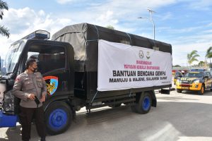 Lagi, Polda Sulteng Berangkatkan Bantuan Kemanusiaan Menuju Sulbar