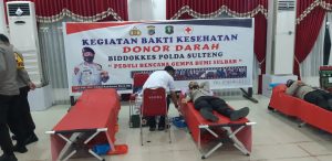 Polda Sulteng Gelar Donor Darah Untuk Bencana Sulbar