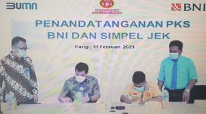 Simpeljek Aplikasi Ojek Online Rintisan Anak Daerah Parimo Ini, Teken MoU Dengan Pihak BNI
