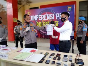 Kapolres Sigi Press Release Tindak Pidana Penipuan