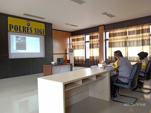 Penandatangan Pakta Integritas Dan Pengambilan Sumpah Calon Anggota Polri, Polres Sigi Ikuti Secara Virtual