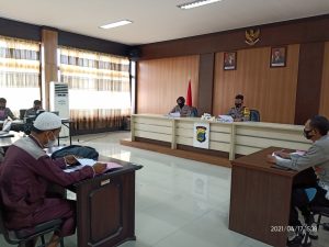 Polres Sigi Gelar Rapat Pendalaman Penerimaan Anggota Polri 2021