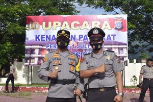 Momen HUT Bhayangkara Ke-75, Bintara Tinggi Polres Sigi Ini Naik Pangkat