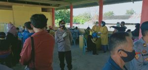 Kapolsek Iptu Abd. Azis Pimpin Pengamanan Vaksinasi Tahap II di Wilayah Marawola Raya