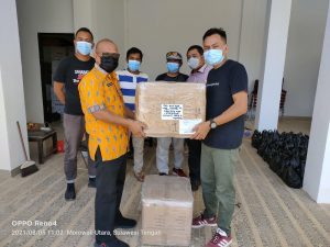 PMI Morowali Utara Terima Donasi 7000 Masker