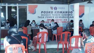 GTC Covid-19 PP Kota Palu dan Indika Foundation Gelar Vaksinasi di Posko Komando, Warga Antusias