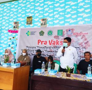 Pra vaksinasi, di Hari Guru PLH Kemenag Sigi Apresiasi Para Guru