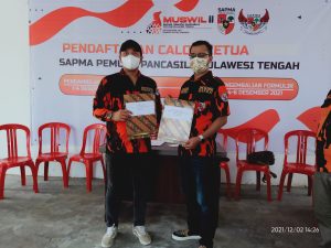 Dua Kandidat daftarkan diri Bersaing di Bursa Calon Ketua PW SAPMA PP Sulteng