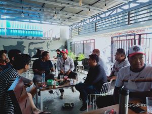 Dilantik, Ketua Terpilih Erik R. Agan Gelar Cofee Morning dengan Kader SAPMA PP Sulteng