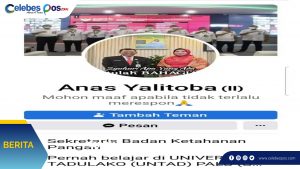 Beredar Akun Facebook Yang Mengatasnamakan Anas Yalitoba II, Publik Diminta Jangan Percaya
