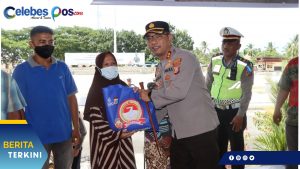 99 Paket Sembako dari Kapolres Banggai Diserahkan pada Warga Kurang Mampu