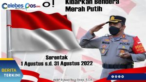 Sambut HUT RI, Kapolres Tolitoli Imbau Warganya Kibarkan Bendera Merah Putih