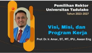 Calon Rektor Prof. Amar Diyakini Dapat Berikan Perubahan Dunia Pendidikan Untad Palu