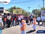 Tiba di Kota Luwuk, Kontingen Sigi Disambut Dengan Tarian