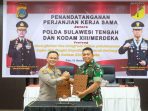 Amankan Pemilu 2024, Polda Sulteng Dan Kodam XIII Merdeka Tanda Tangani Perjanjian Kerja Sama