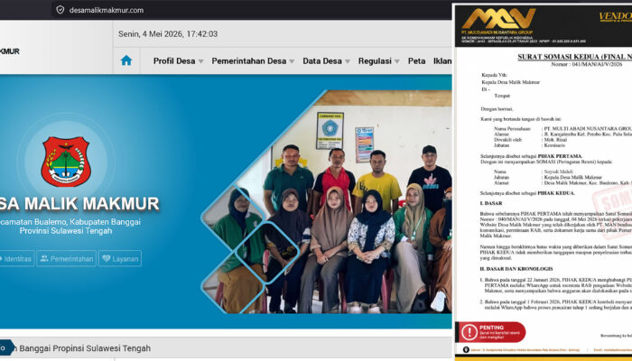 PT. MAN Tempuh Langkah Hukum atas Dugaan Wanprestasi Pengadaan Website Desa Malik Makmur