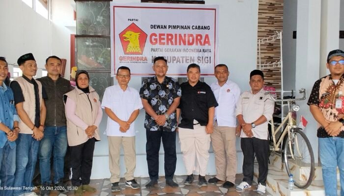 KPU Sigi Kunjungi Kantor DPC Gerindra, Koordinasikan Pemutakhiran Data Parpol melalui SIPOL Semester II Tahun 2026